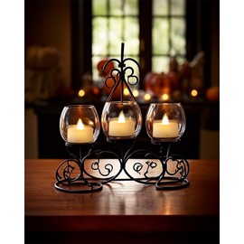 Homemory 24pcs Flameless LED Tea Lights with Remote & Timer, 400+Hours Realistic Flickering Battery Candles for Seasonal, Tabletop, and Centerpieces Decor