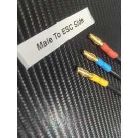 QH 4mm Male To Female Bullet Connector Motor - ESC Extension Wire For RC Car Truck - 8.15-8.35 Inch