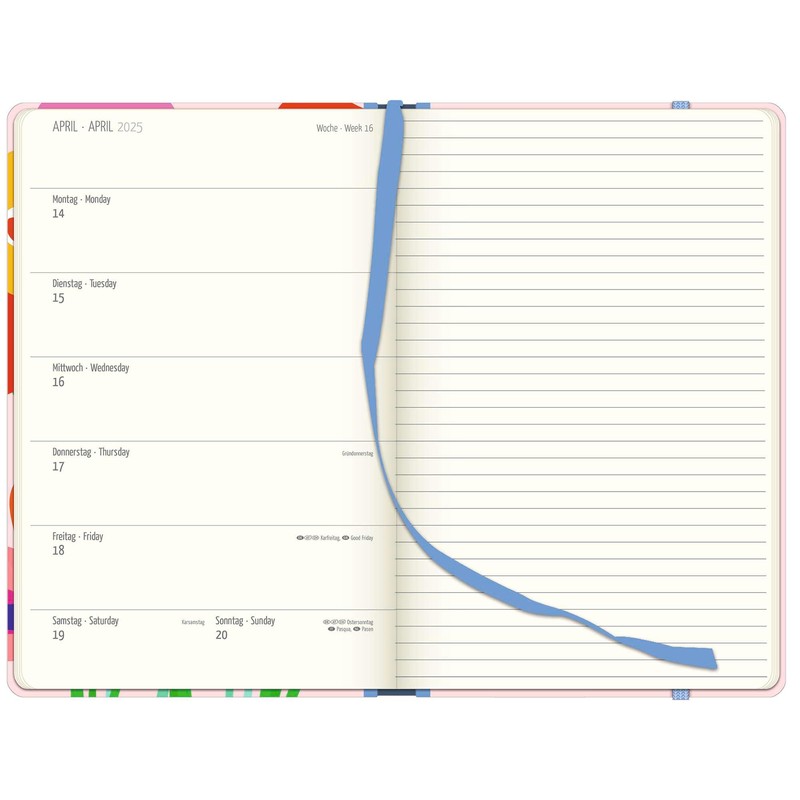 Dominique Vari Blossom - Weekly Notebook Calendar Large 2025 -