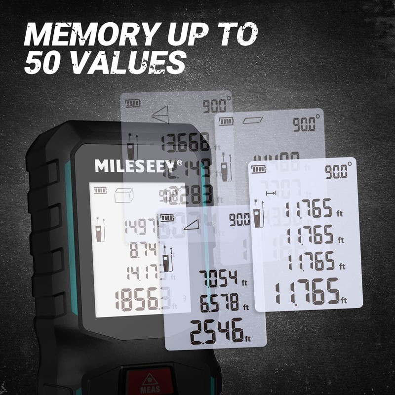 MiLESEEY G2 200FT Laser Measurement Tool with ±0.06 Inch Accuracy,