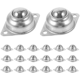 VILLCASE 20pcs Ball Transfer Bearing, 360º Rotation Transfer Bearing Casters Round Ball Transfer Unit Ball Bearing Rollers for Conveyor, Roller Stand, Transmission, Furniture