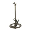 Rustic Brown Cast Iron Deer Antler Countertop Paper Towel Holder