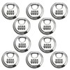 10 Pack Stainless Steel Discus Padlock 4 Digit (3inch) Combination