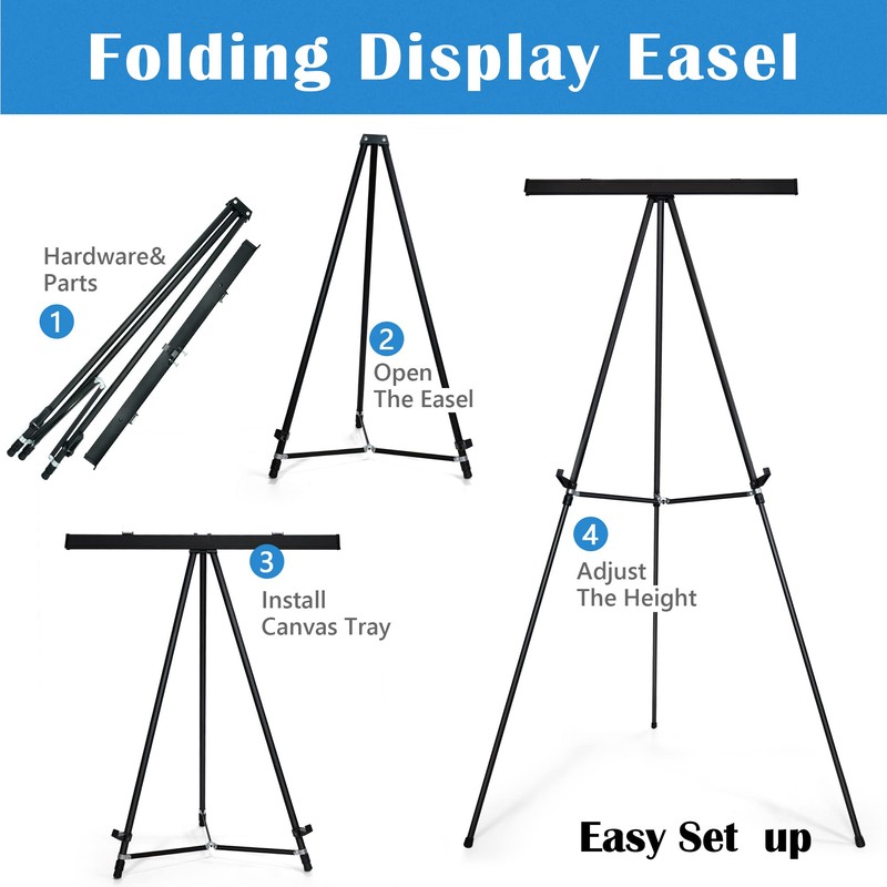 Falling in Art Aluminum Flip Chart Display Easel Stand with