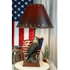 Ebros GIft Patriotic Bald Eagle With American Flag Memorial Table