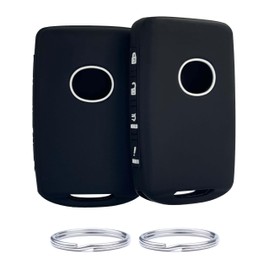 KARLOTLAND Silicone Rubber Key Fob Cover (4 Buttons) Compatible with 2019 2020 2021 2022 2023 Mazda 3 6 CX-30 CX-5 CX-9 CX-50 (2ps Black)