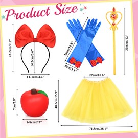 iZoeL Snow White World Book Day Costumes Girls Princess Story Character WBD Fancy Dress Kids– Perfect for Book Week Princess Party Women