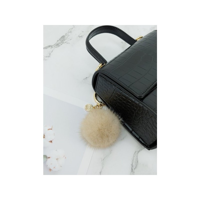 Lala 마이아 밍크털 키링참장식-L베이지(MAIAKR002) Maia Mink Fur Keychain Decoration -
