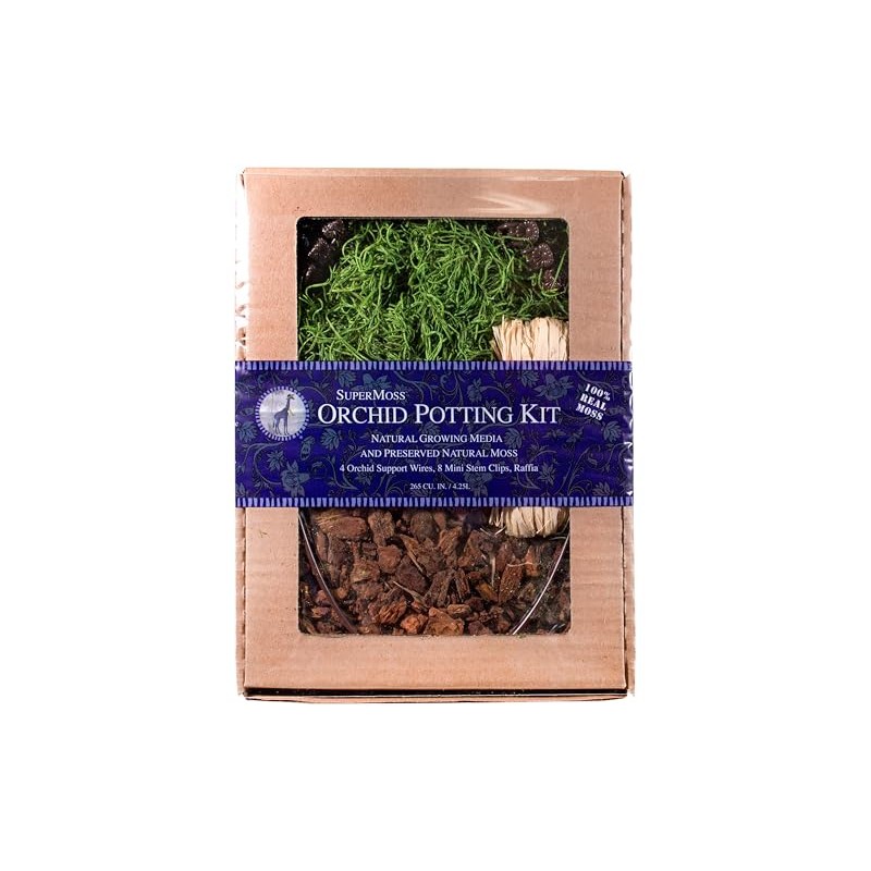 SuperMoss (90445 Orchid Potting Kit, Complete Orchid Care Set with