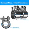 BITS4REASONS E-TECH EC008 New Model Heavy Duty Adjustable Exhaust Pipe