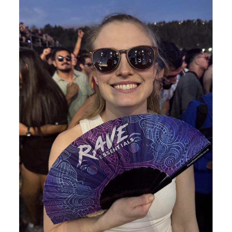 Rave Essentials Clack Fan, Folding Pocket Hand Fan for Raves
