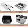 CHEFJOY Electric Deep Fryer with 3 Baskets, 5.3Qt Adjustable Temperature