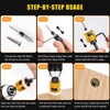 5PCS Countersink Drill Bit Set, Low Friction Depth Stop, 1/8