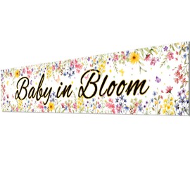 Letjolt Baby in Bloom Baby Shower Banner Wildflower Decorations Floral Theme Girls Party Decor for Nursery Newborn Celebration Backdrop 6Ft