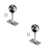 Polished Chrome Curtain Pole End Bracket for Up to 19mm
