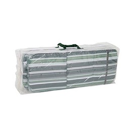 Greemotion Schutzhülle für Auflagen wasserabweisen mit Ösen, Transparent, 125x50x32cm
