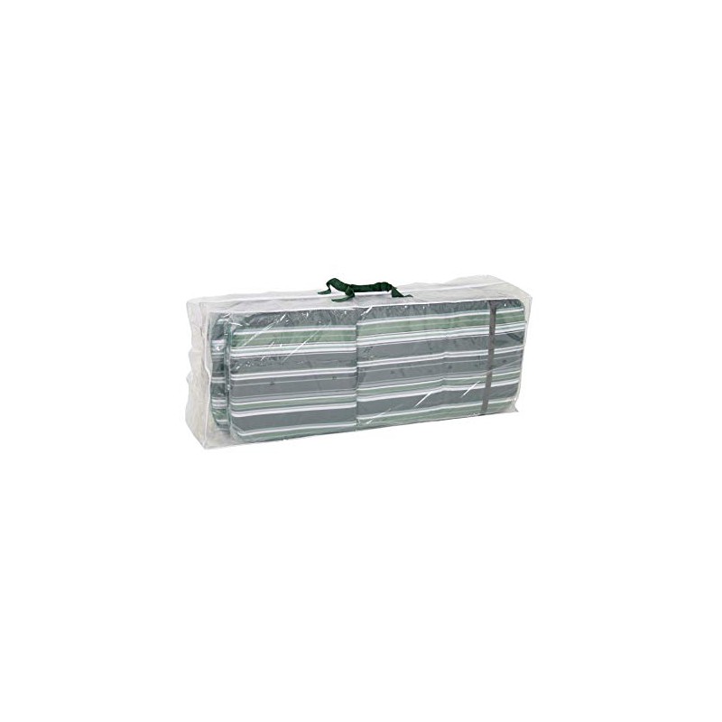 Greemotion Schutzhülle für Auflagen wasserabweisen mit Ösen, Transparent, 125x50x32cm