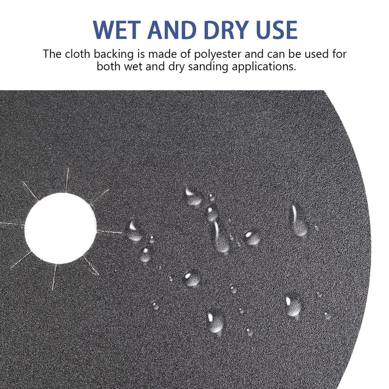HUAALIUCHE Floor Sanding Disc Cloth-Backed Silicon Carbide，17" x 2" Holes