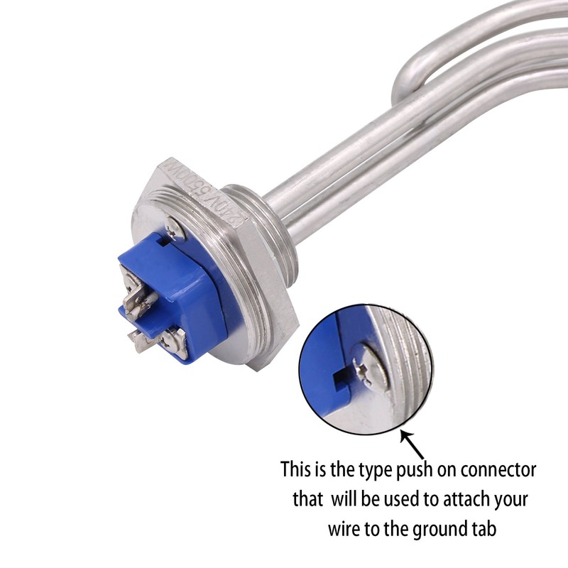 DERNORD 240V 5500W Ripple Water Heater Element Screw-In Lime Life