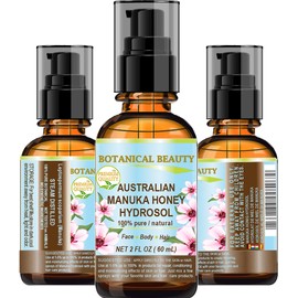 Australian Manuka Honey HYDROSOL Floral Water 100% Pure Natural Facial Toner, Moisturizer for Skin, Face, Hair 2 Fl. oz.- 60 ml by Botanical Beauty