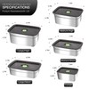 GIUOIDUO 10-Piece Stainless Steel Food Storage Container Set with Airtight