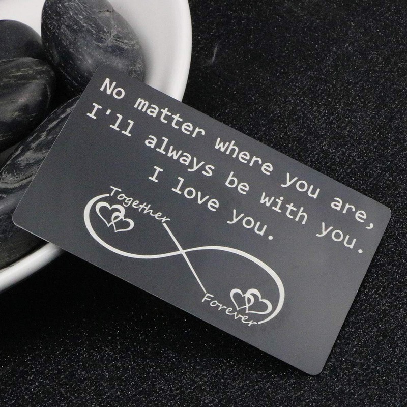 Jstud Engraved Wallet Inserts Card for Husband Boyfriend Birthday Gifts