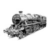 Vintage Steam Engine Train Edible Cake Topper-1/4 Sheet