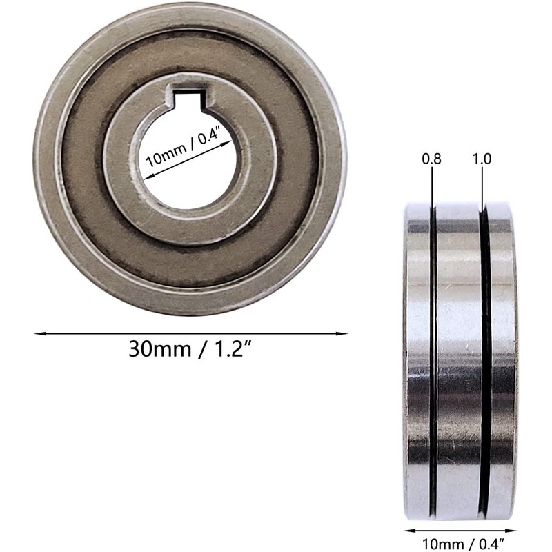 2X Wire Feed Drive Rollers Roll Wheels 30 * 10