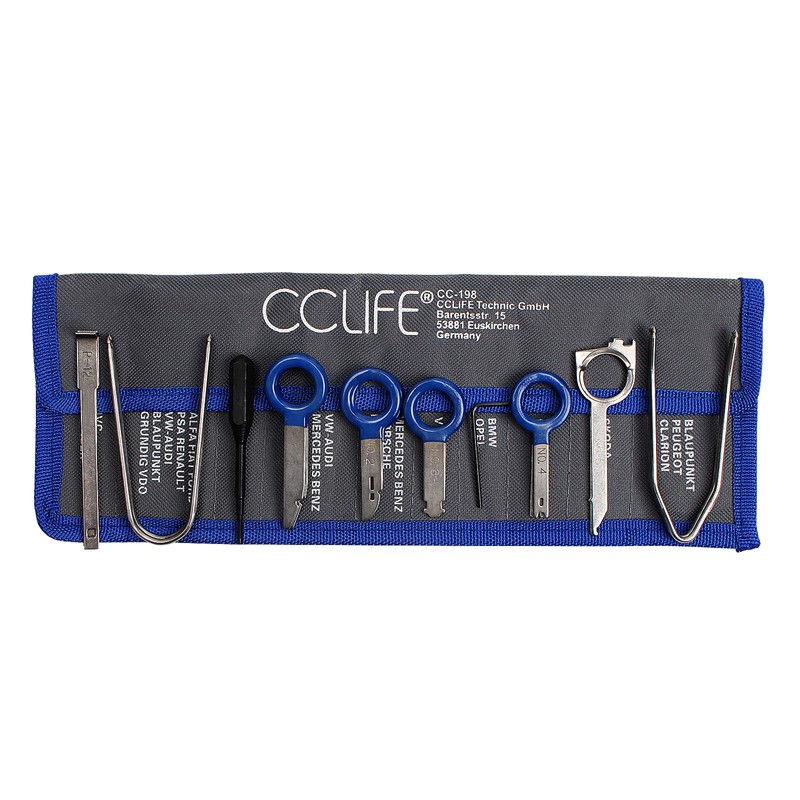 CCLIFE 20-Piece Universal Car Radio Removal Tool Release Tool Radio