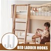 Ipetboom 2pcs Bunk Bed Ladder Hooks J Shaped Bracket Accessory