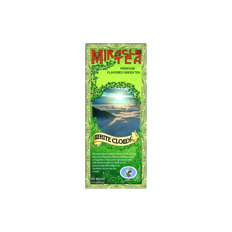 WHITE CLOUDS MIRACLE TEA Premium Green and White Tea 50