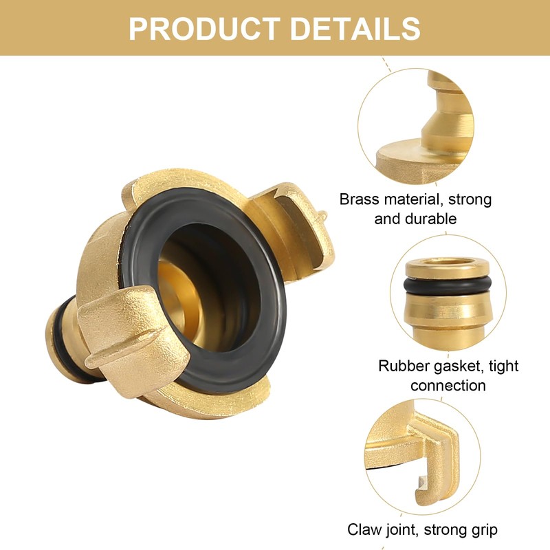 KUHAWL Brass Quick Coupling, Pack of 2 Garden Hose Quick