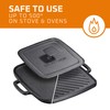 Bruntmor 2-in-1 Pre-Seasoned Cast Iron Reversible Griddle Grill Pan with