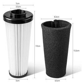 F112 Filter Compatible with Dirt Devil Style F112,with 𝐠𝐥𝐨𝐯𝐞+ 𝐌𝐚𝐬𝐤+𝐁𝐫𝐮𝐬𝐡,Endura Replacement Odor Trapping Filter UD20120NC, UD70161, UD70164, UD70174,Compares to AD47936, 1 Foam Filters
