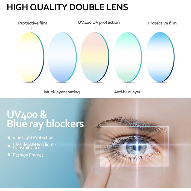 SEEAFUN Blue Light Glasses for Kids Girls Boys with Cute