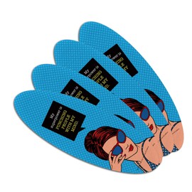 My Super Power is Punching People with My Mind Funny Humor Double-Sided Oval Nail File Emery Board Set 4 Pack