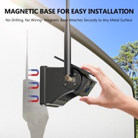 DVKNM Magnetic Solar Wireless RV Backup Camera, 1080P 7" Touchscreen IPS Monitor & Auto On Off Rear View Camera, 1 Minute Setup Night Vision Recording Guidelines, Back up Camera for Trailer Truck M7