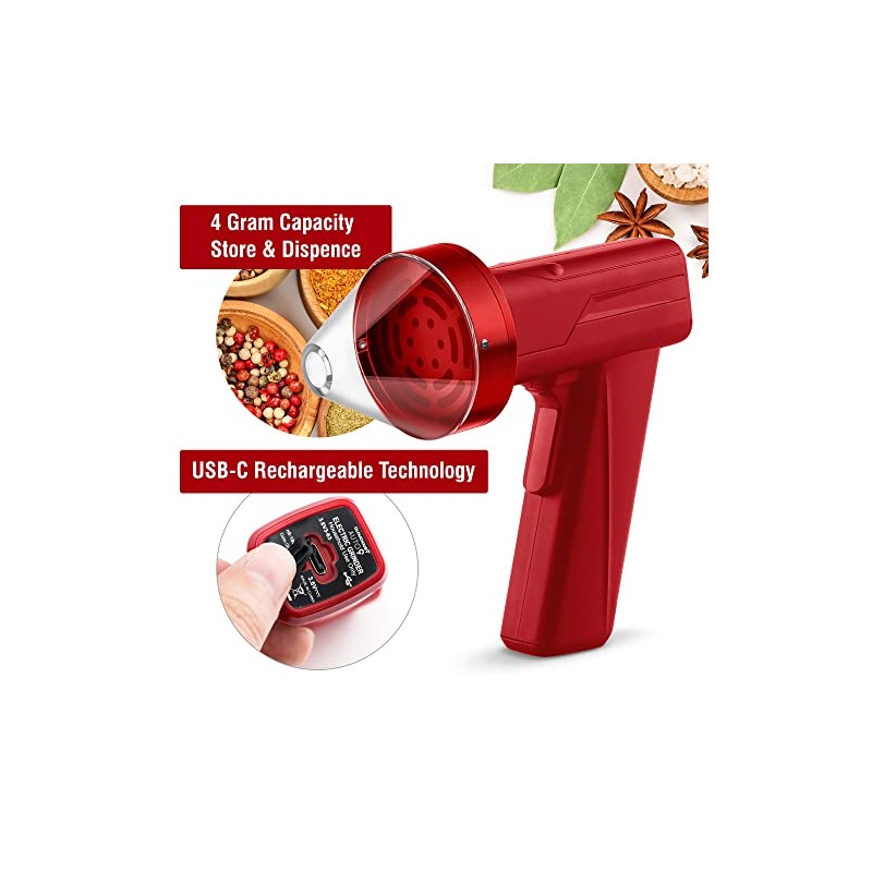 Auto9 Electric Herb Grinder with Auto Dispensing - Red