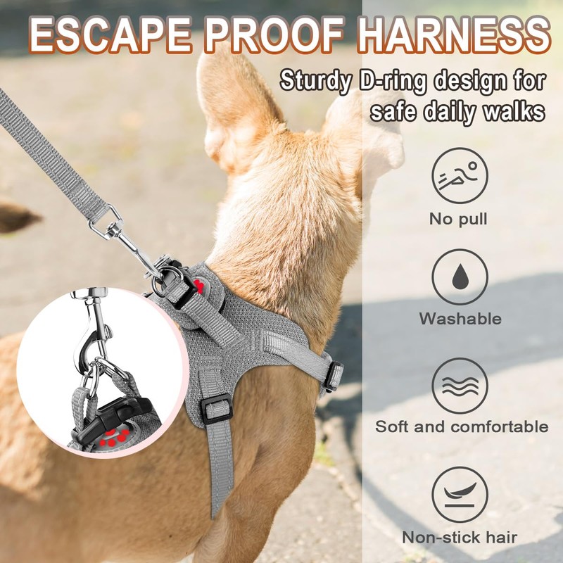 BARKBAY Dog Harness, Reflective Adjustable No Pull Harness, Breathable Soft,