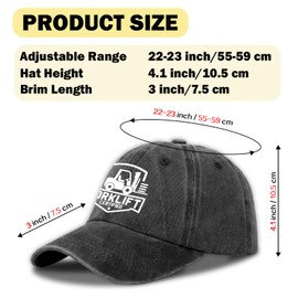 GOSJINNK Funny Trucker Distressed Washed Black Baseball Cap Forklift Certified Printed Hat Classic Cotton Adjustable Baseball Hat for Men Women Great Birthday Gift for Trucker Forklift Driver Friend
