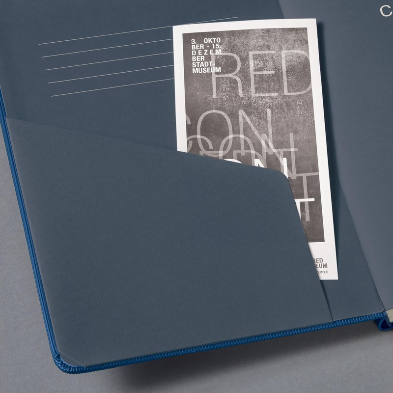 SIGEL CO402 Premium Notebook Squared A5, Hardcover, Blue Metallic, Made