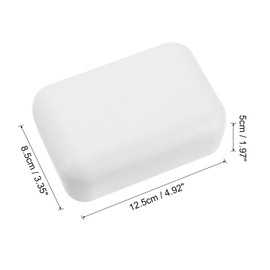 sourcing map Wooden Soap Holder, Self-Draining Soap Box with Lid Wooden Soap Bar Tray for Shower Bathroom Kitchen, White