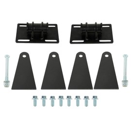 BLACKHORSE-RACING LS Swap Mounts Universal Adjustable Conversion Motor Mounts & Adapters Plates w/Nuts Gaskets Screws Kit for Street Rods Rock Crawlers Black