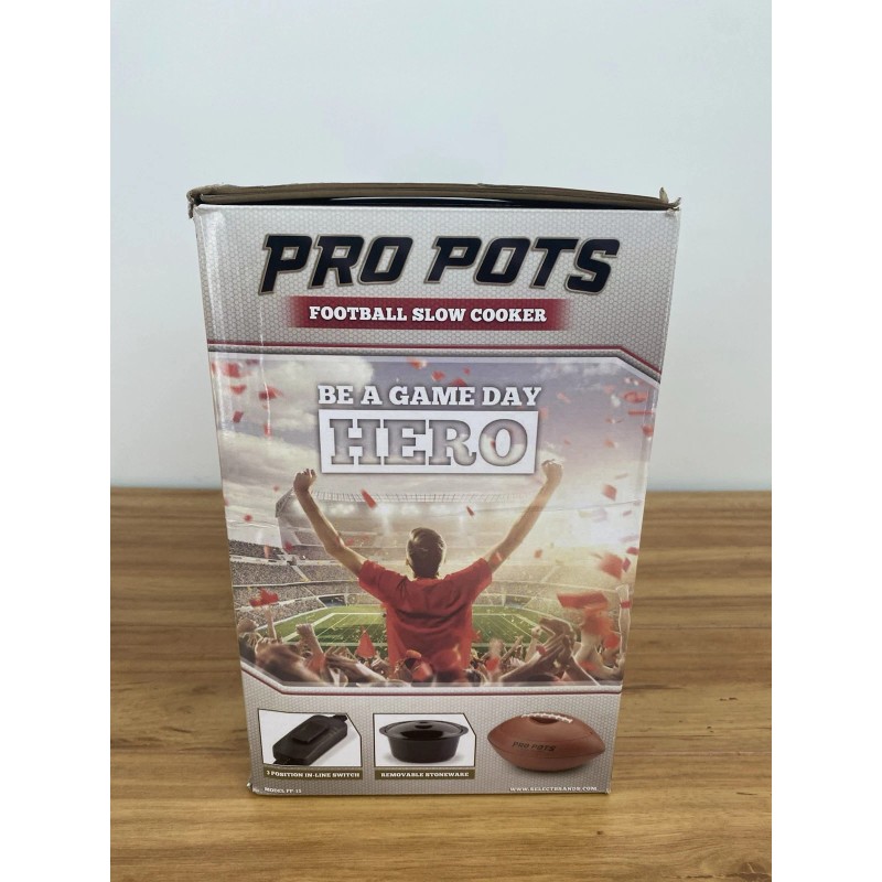 Select Brands Pro Pots Football Slow Cooker 1.5 Quart Kitchen