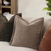 vivrudil Decorative Chenille Luxury Throw Pillow Covers with Wide Edge,