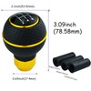 Temzzer Yellow Gear Knob 5 Speed Ball Leather Stick Shift