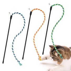 SONGWAY Cat Toy, Popular, Cotton String Rod, Sturdy, Stress Relief, 3 Pieces