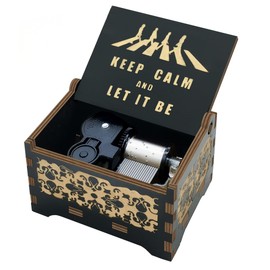 The Beatles Music Box- 18 Note Mechanism Antique Carved Wooden Music Box Crafts (Let it be)