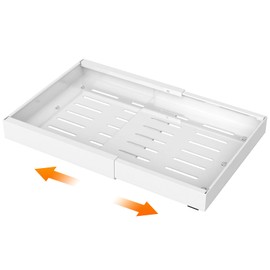 RESIKUI Expandable Pull Out Cabinet Organizer with Adhesive Nano Film Slide, Bathroom Organizers and Storage, Kitchen Organizers Storage,Adjustable Width 17.1''-26.77''