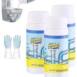 3Pcs Power Pipe Cleaner, Limpiador de Desagües Potente Desatascador de Cañerías Multifuncional para Cocina, Inodoro y Lavabo